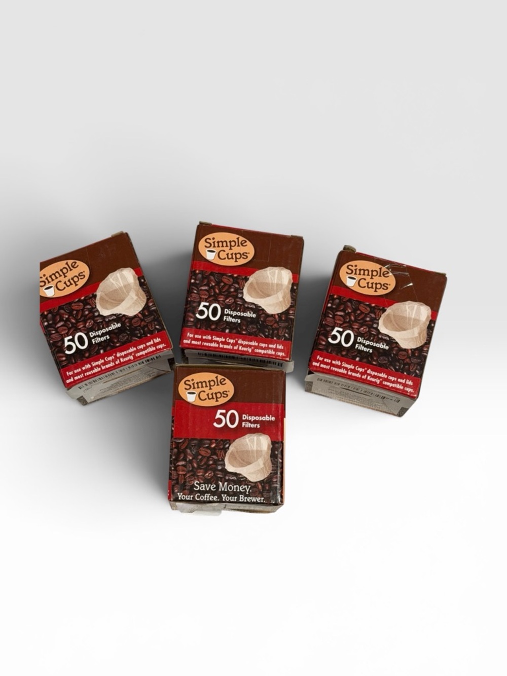 NEW Simple Disposable Coffee Filters 4 Boxes -  (50 Pack)